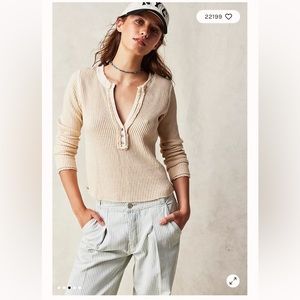 Free People One Colt Thermal. Women’s size S. Ecru color sold out on FP website